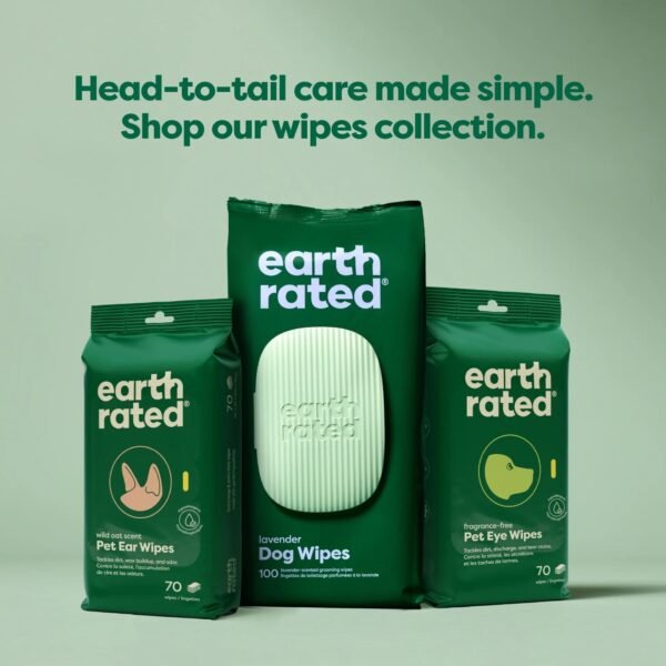 81607004-10 Earth Rated - 100片寵物濕紙巾 (無香味/薰衣草香味)
