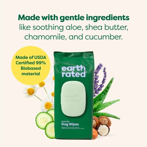 81607004-6 Earth Rated - 100片寵物濕紙巾 (無香味/薰衣草香味)