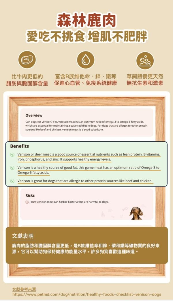 美國進口-Taste of the Wild 無穀物鹿肉+鷹嘴豆配方（全犬糧）