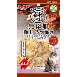 Petio - 日本產無添加 極上燒吞拿魚節&扇貝薄片 貓小食 ３g