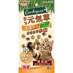 Petio - 日本產 去毛球&皮膚毛髮護理貓草脆粒粒  貓小食 30g