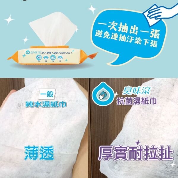 Odout台灣 - (貓用) 抗菌除臭濕紙巾 50抽