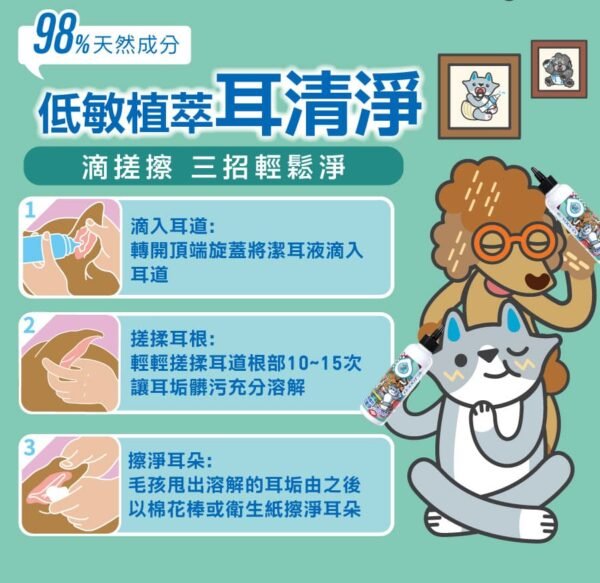 Odout台灣 - （犬貓適用）Ecocert耳清淨潔耳液 (200ML)